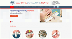 Desktop Screenshot of malhotradental.com